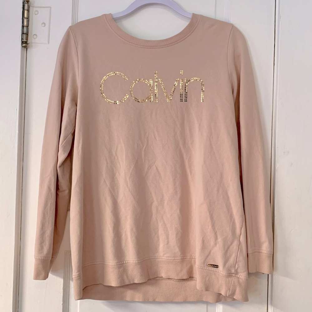 Calvin Klein pink/cream sweatshirt